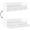 vidaXL Sof&aacute;-cama com gavetas sem colch&atilde;o 75x190 cm branco