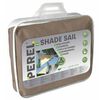 Perel Toldo vela triangular 5 m cinzento-acastanhado GSS3500TA