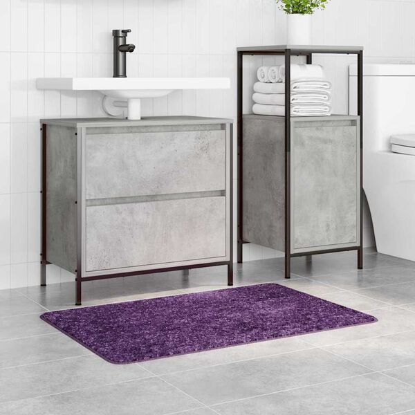 vidaXL Tapete de Banho Antiderrapante Roxo 60 x 90 cm PP