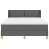 vidaXL Cama com Estrado Cinzento escuro 140 x 190 cm tecido