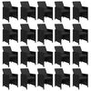 vidaXL 21 pcs conjunto jantar p/ jardim c/ almofad&otilde;es vime PE preto