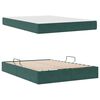 vidaXL Cama com arruma&ccedil;&atilde;o e colch&atilde;o Verde Escuro 140 x 190 cm Veludo