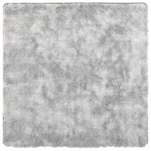 vidaXL Tapete shaggy de pelo alto NAVARRA 240x240cm cinzento prateado
