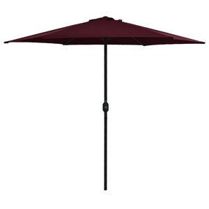 vidaXL Guarda-sol de jardim com poste de alum&iacute;nio 270x246 cm bord&ocirc;