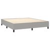 vidaXL Cama box spring c/ colch&atilde;o e LED 160x200 cm tecido cinza-claro