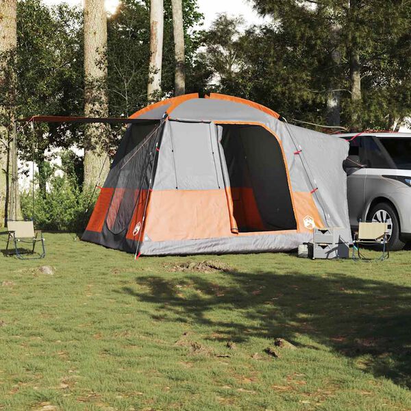 vidaXL Tenda de campismo p/ 4 pessoas impermeável cinzento/laranja
