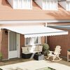vidaXL Toldo Retr&aacute;til Branco 400 &times; 350 cm Tecido e Alum&iacute;nio