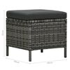 vidaXL 4 pcs conjunto lounge de jardim c/ almofad&otilde;es vime PE cinzento