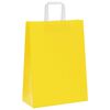 vidaXL Sacos de papel 250 pcs com pegas Amarelo 26x12x35 cm