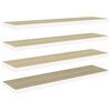 vidaXL Prateleiras parede 4pcs 90x23,5x3,8 cm MDF cor carvalho/branco