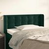 vidaXL Cabeceira de cama c/ abas veludo 103x16x78/88cm verde-escuro