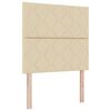 vidaXL Cama Box com colch&atilde;o com cabeceira Creme 120 x 190 cm tecido