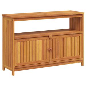 vidaXL Mesa consola para jardim 110x35x75 cm madeira de ac&aacute;cia maci&ccedil;a