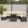 vidaXL Conjunto de Sof&aacute; de Jardim 9 pcs Preto Rattan Sint&eacute;tico