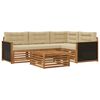 vidaXL Conjunto de Sof&aacute;s para Exterior 5 pcs Natural e Bege