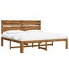 vidaXL Estrutura de Cama de Casal com Cabeceira ROSTOCK Natural