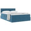vidaXL Cama com Armazenamento Azul Escuro 140 x 190 cm Veludo