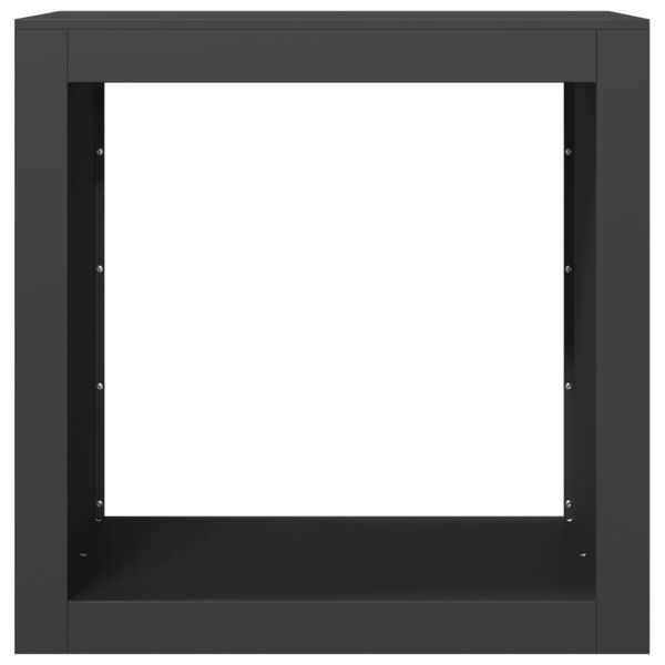 vidaXL Suporte para lenha 60x40x60 cm a&ccedil;o preto