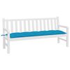 vidaXL Almofadão p/ banco jardim 180x50x7 cm tecido oxford azul-claro