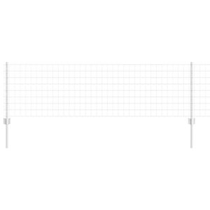 vidaXL Cerca com Poste Prateado