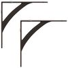 vidaXL Suportes para prateleiras de parede 2 unid. Castanho Antigo