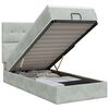 vidaXL Cama ottoman com colch&atilde;o Cinzento-claro 90 x 200 cm Veludo
