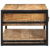 vidaXL Mesa de centro 90x50x38 cm madeira de mangueira &aacute;spera maci&ccedil;a