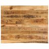 vidaXL Tampo de mesa borda viva 110x80x3,8 cm mangueira &aacute;spera maci&ccedil;a