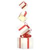 vidaXL Decora&ccedil;&atilde;o de Natal caixa de presente 80 LED branco quente