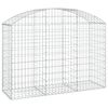 vidaXL Cesto gabião arqueado 150x50x100/120 cm ferro galvanizado