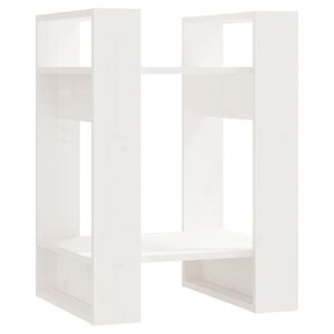 vidaXL Estante/divis&oacute;ria 41x35x57 cm pinho maci&ccedil;o branco