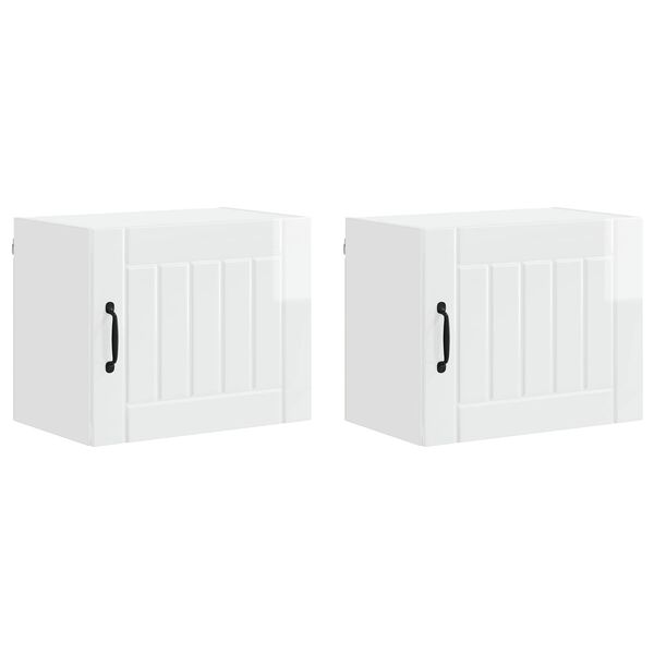 vidaXL Arm&aacute;rio de Cozinha 2 pcs Branco Brilhante 50 x 31 x 40 cm