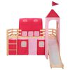 vidaXL Estrutura cama infantil c/ escorrega e escada pinho 208x230cm