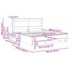 vidaXL Estrutura da Cama com gaveta com cabeceira Madeira processada