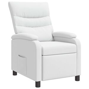 vidaXL Reclin&aacute;vel Branco Couro Sint&eacute;tico