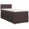vidaXL Cama box spring com colch&atilde;o Marrom Escuro 80 x 200 cm Tecido