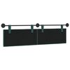 vidaXL Cabeceira Suspensa Riscas Verde Escuro 190 x 55 x 5 cm tecido