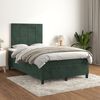 vidaXL Cama boxspring com colch&atilde;o 120x190 cm veludo verde-escuro