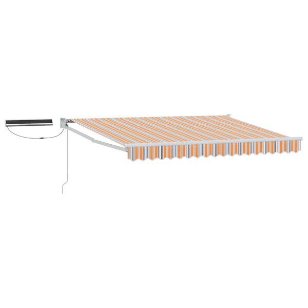 vidaXL Toldo Retr&aacute;til El&eacute;trico Azul e Laranja 3,5 x 2 m