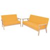 vidaXL Conjunto de sof&aacute;s 2 pcs tecido amarelo