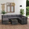 vidaXL 8 pcs conjunto lounge de paletes com almofad&otilde;es pinho maci&ccedil;o