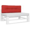 vidaXL Almofad&atilde;o para sof&aacute; de paletes 120x40x12 cm tecido vermelho