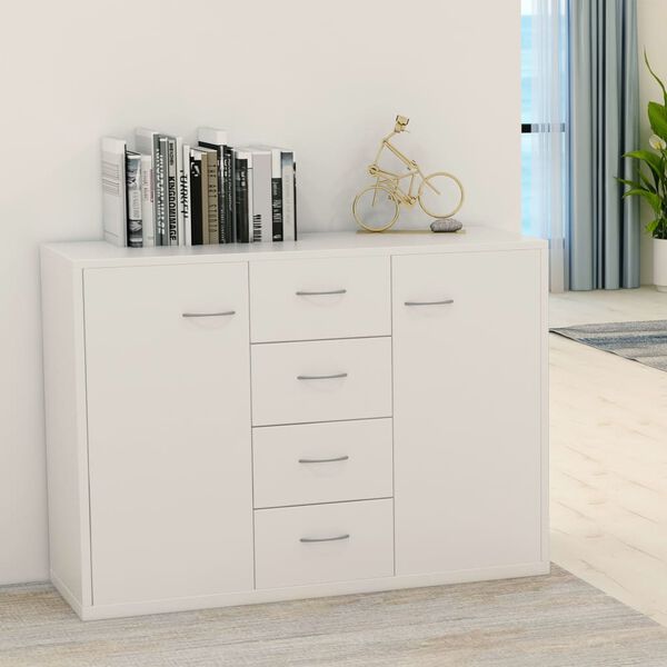 vidaXL Aparador 88x30x65 cm contraplacado branco