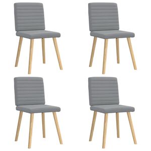 vidaXL Cadeiras de jantar 4 pcs tecido cinzento-claro