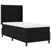 vidaXL Cama Box com colch&atilde;o com cabeceira Preto 90 x 200 cm tecido