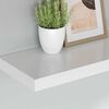 vidaXL Prateleira de parede suspensa 80x23,5x3,8 cm MDF branco