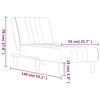 vidaXL Chaise longue veludo cinzento-escuro