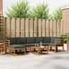 vidaXL Conjunto de Sof&aacute;s para Exterior 8 pcs Natural e Antracite