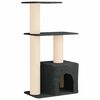 vidaXL &Aacute;rvore para gatos com postes de sisal Cinzento-Escuro 133 cm