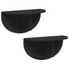 vidaXL Prateleira de Parede 2 unid. Preto 48 x 24 x 24 cm